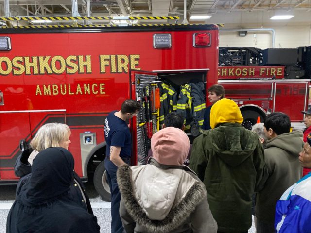 The Oshkosh Experience Class Visits Local Fire Station